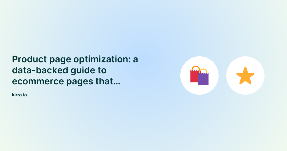 Product Page Optimization for Ecommerce (2026)